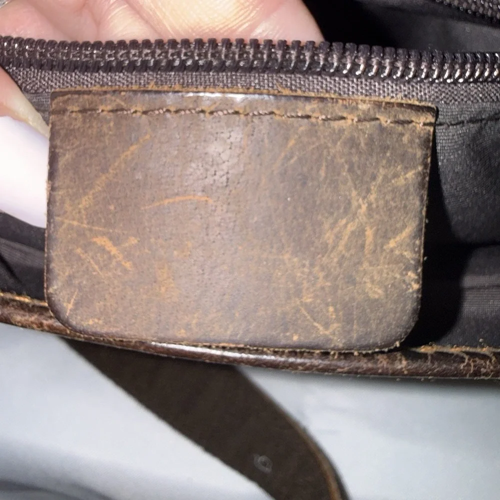 Unbranded Dark Brown Leather Shoulder Messenger Crossbody Bag Purse